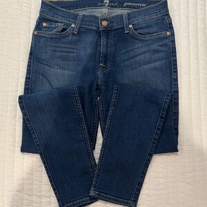 7 For All Mankind Women's Dark Blue Skinny Jeans